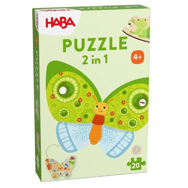 PUZZLE 2 en 1 PAPILLON HABA 